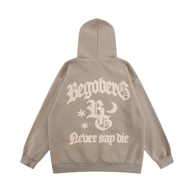 Men Hoodie Gothic Letter Printed Hoodie Men's Spring and Autumn Loose Casual