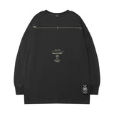 Men Long Sleeve Shirt Vintage Sweater Men's and Women's Letter Long Sleeve T-shirt Loose round Neck