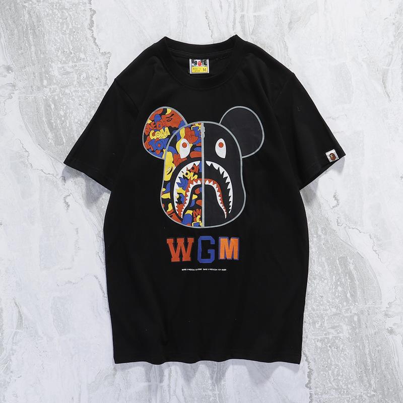 Bathing Ape T Shirt Cartoon Camouflage Bear Little Monkey Bottoming Shirt Short Sleeve T-shirt