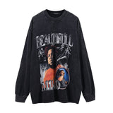 Men Long Sleeve Shirt Vintage Long Sleeve Vintage Bottoming T-shirt Men and Women Vibe