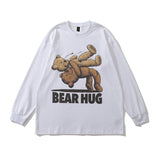 Men Long Sleeve Shirt Bear T-shirt Men's and Women's Long Sleeves Hip Hop Loose Top