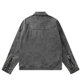 Men Denim Jacket Denim Coat Men's Clothing Spring and Autumn Loose Washed-out Distressed Jacket