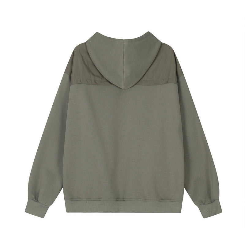 Men Hoodie Patchwork Hoodie Men Loose Casual Long Sleeves Hoodie Shirt