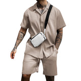 Men Co-Ords Men's Casual and Comfortable Polo Short Sleeve Shorts Suit