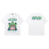 Men T Shirt Retro Hip Hop Printed Short-Sleeved T-shirt Men and Women Casual