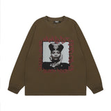 Men Long Sleeve Shirt Retro Casual Long Sleeve T-shirt Men and Women Autumn All-Match Bottoming Shirt