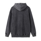 Men Hoodie Printed Distressed Hooded Sweaters Menswear Loose Autumn and Winter Casual