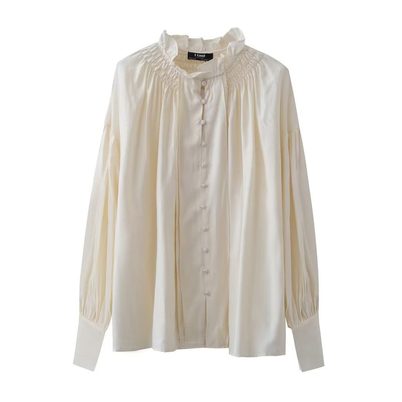 Women T-Shirt Women's Vintage Sleeve Long Sleeve Shirt Loose Top