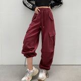 Palazzo Pants Sweatpants Women Loose Casual Retro Sports Wide-Leg Pants