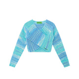 Women Sweater Gradient Color Short Sweater Women's Autumn