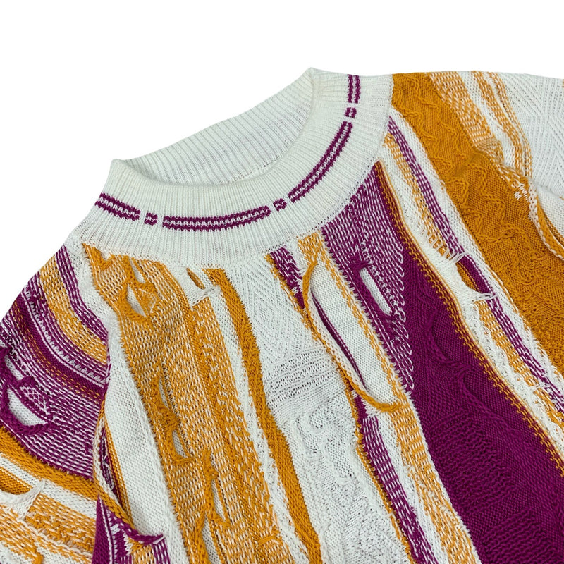 Kapital Sweater Kapital Vintage Hida and Macro Wind Pattern Three-Dimensional Wave Contrast Color Ethnic Style Sweater