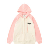 Men Hoodie Animal Cat Printing Sweater Coat Loose Casual Zipper Cardigan Hooded