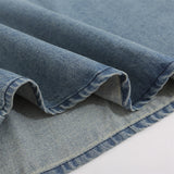 Men Long Sleeve T Shirt Spring and Autumn Long Sleeve Pullover Denim Top Men's Embroidery Letter Polo