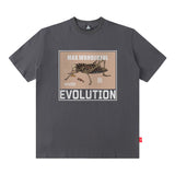 Men T Shirt Vintage Print Short Sleeves T-shirt Men and Women Vibe Style Loose