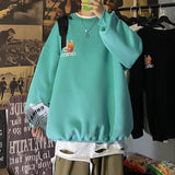 Men Hoodie round-Neck Non-Hoodie Sweater Men's Spring and Autumn Loose Fashion Brand