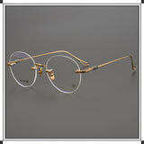 CHH Chrome Hearts Glasses Ultra Light Frameless Pure Titanium Simple Myopia Glasses Frame