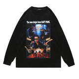 Men Long Sleeve Shirt Gothic Style Printed Sweater Men's and Women's Hip Hop Retro Long Sleeve T-shirt
