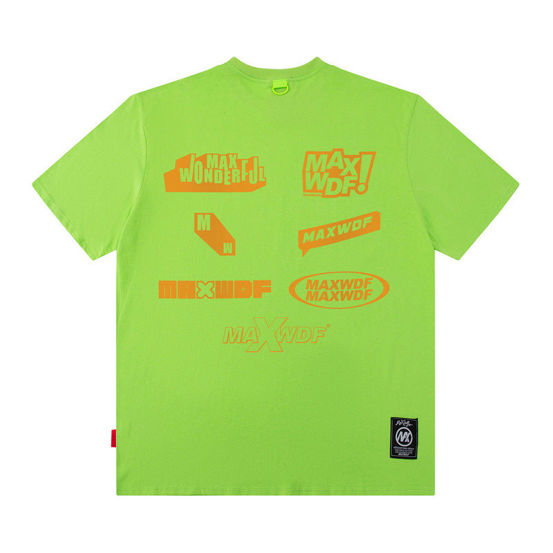 Men T Shirt West Coast Printed Short-Sleeved T-shirt Men and Women Loose Casual Couple