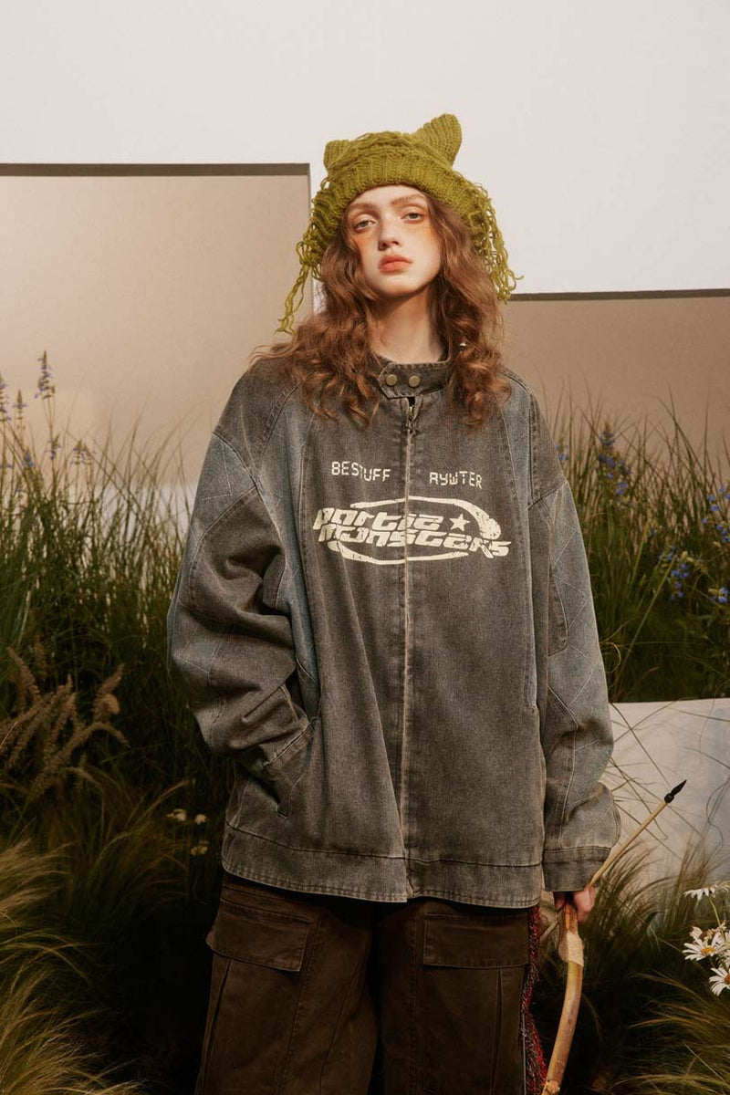 Unisex Jacket Fall Vintage Denim Jacket Women's Clothing