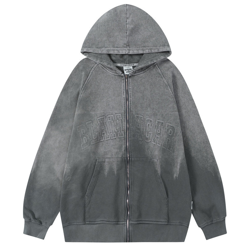 Men Hoodie Hoodie Coat Men's Autumn and Winter Loose Zipper