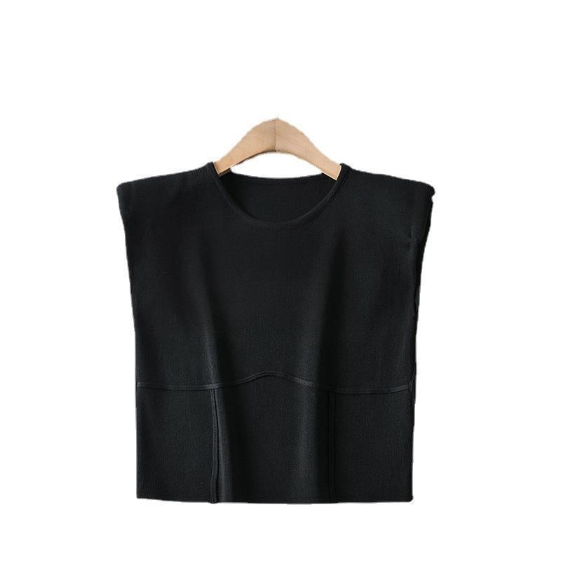 Women T-Shirt Top T-shirt Bottoming Shirt Knitted Vest Top