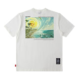 Men T Shirt Sunflower Oil Painting Printed Short-Sleeved T-shirt for Men and Women Couple