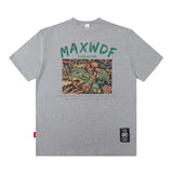 Men T Shirt Printed Short-Sleeved T-shirt Men and Women Street Retro Loose