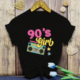 2024New Funny 90'S Girls Printed T-Shirts Fashion Women Short