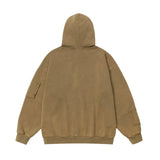 Men Hoodie Washed and Worn Hooded Jacket Men's Autumn and Winter