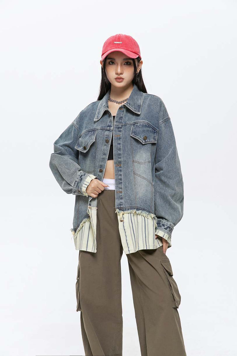 Unisex Jacket Autumn Fashion Tassel Denim Jacket
