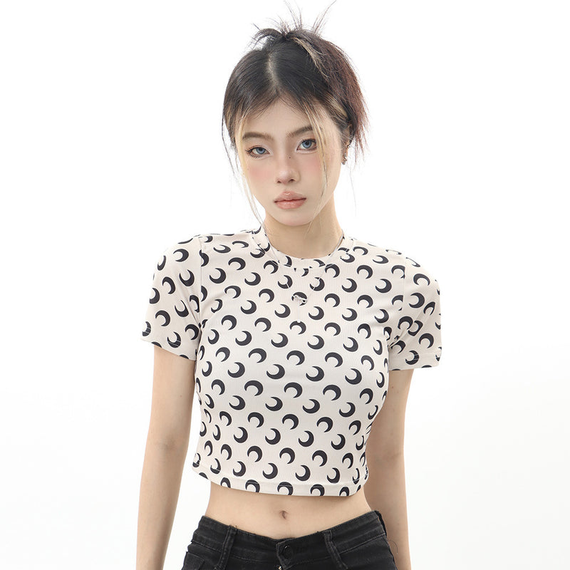 Women T-shirt Short-Sleeved T-shirt Women's Summer Casual round Neck