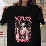 Hot Anime Kamado Nezuko Print T-shirt Women Summer