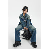 Unisex Jeans Retro Men's and Women's Loose Straight