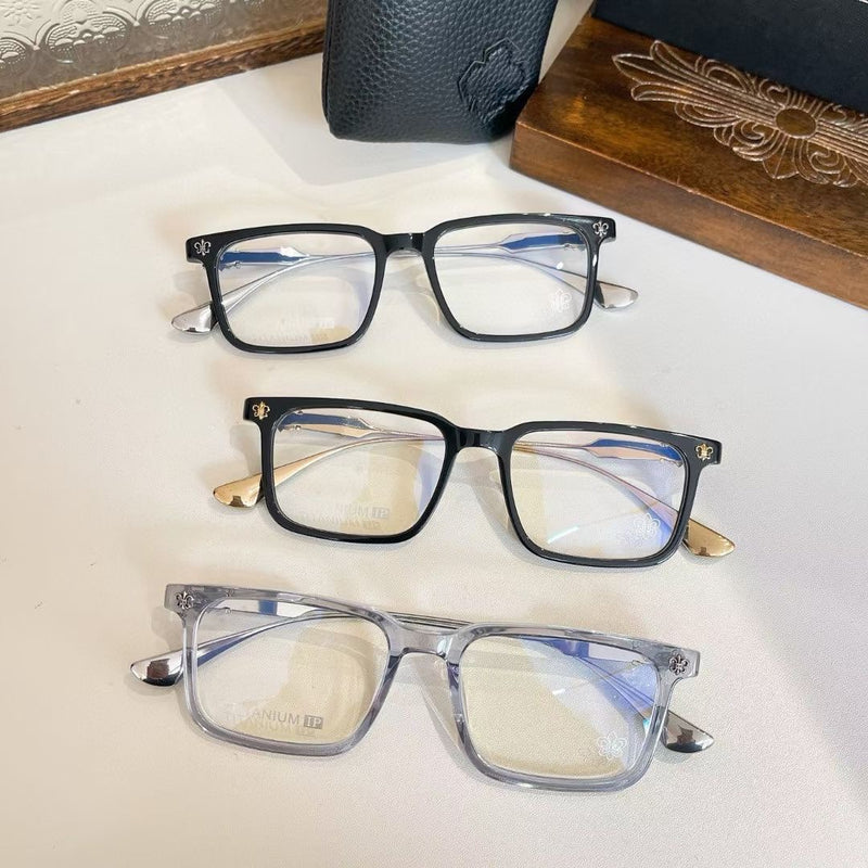 CHH Chrome Hearts Glasses pure titanium sword pattern pattern two-color temple myopia glasses frame