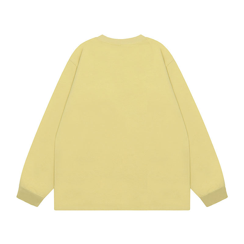 Men's Long Sleeve Shirt Long Sleeve Bottoming T-shirt Men's and Women's Vintage All-Match Long Sleeve
