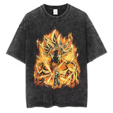 Cotton Mens Vintage Japan Anime Print Oversize TShirt