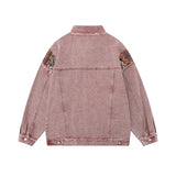 Men Denim Jacket Men's Clothing Washed and Worn Denim Jacket Coat