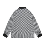 Men Long Sleeved T Shirt Contrast Color Long Sleeves Shirt Spring and Autumn High Street Loose Turn Button Shirt