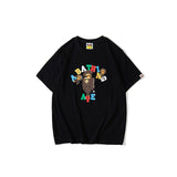 Bathing Ape T Shirt Summer Casual Loose Large Size Short Sleeve Cartoon Letter Little Monkey T-shirt