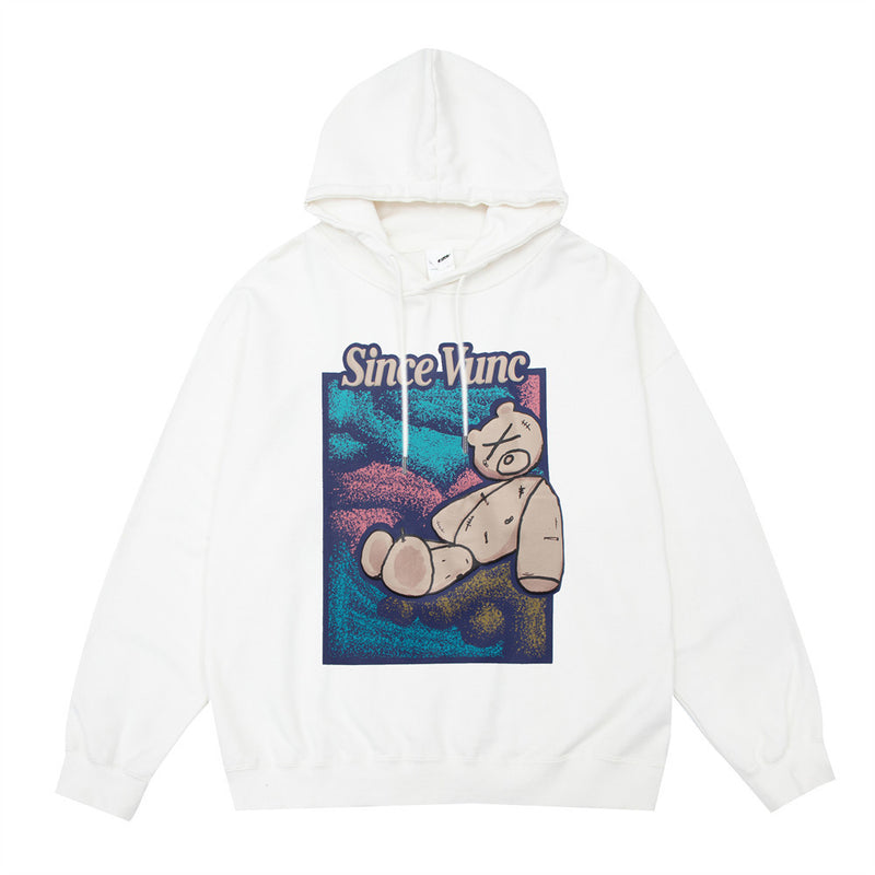 Men Hoodie Printed Casual Sweatshirt Men's Spring and Autumn Loose-Fitting Hoodie