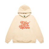 Men Fleece Lined Hoodie Fall/Winter Men's Hooded Sweater Ins Letter Print Hoodie Loose Casual