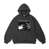 Men Hoodie Trendy Patch Spider Web Hooded Sweater Men's Autumn and Winter Long Sleeve Loose