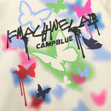 Men Hoodie Vibe Trendy Butterfly Graffiti Printed Hoodie