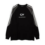 Men Long Sleeve Shirt Retro Long Sleeve T-shirt Men and Women College Style Retro Sports