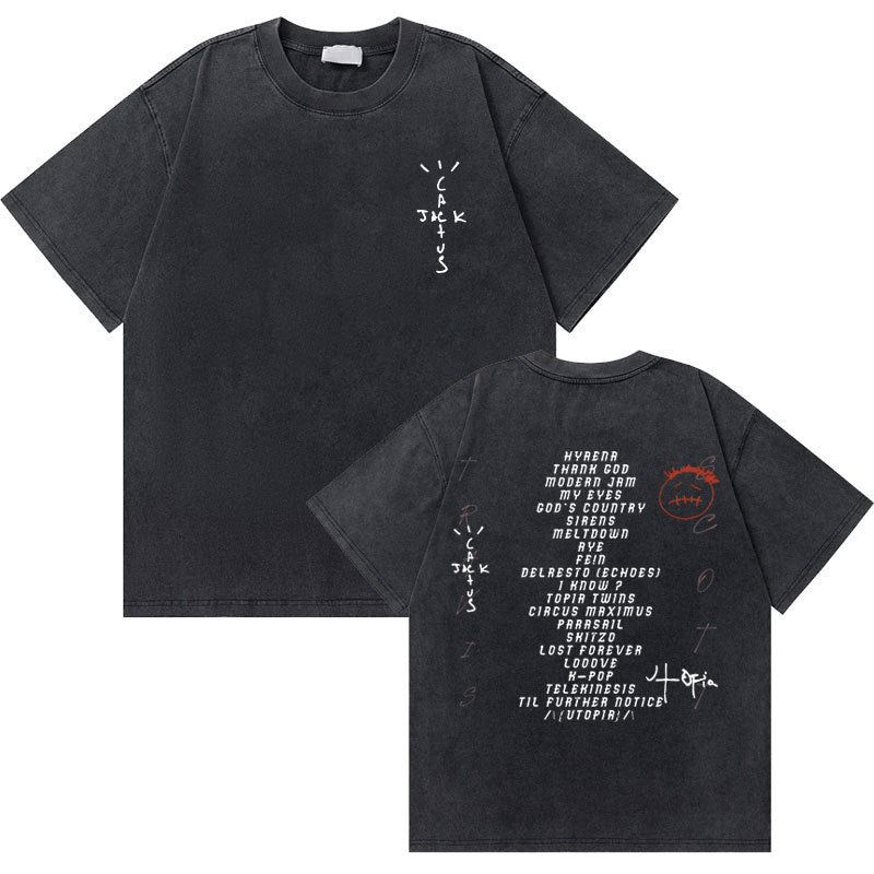 Washed Vintage Cactus Jack Utopia Double Sided Print