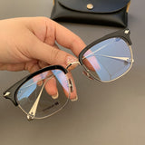 CHH Chrome Hearts Glasses Ultra-light pure titanium silver half-frame myopia glasses frame