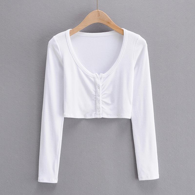 Women T-Shirt Long Sleeve Women Autumn Short Base