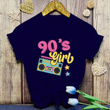 2024New Funny 90'S Girls Printed T-Shirts Fashion Women Short