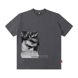Men T Shirt Couple Wear Reflective Letter Personality Printed Short Sleeve T-shirt