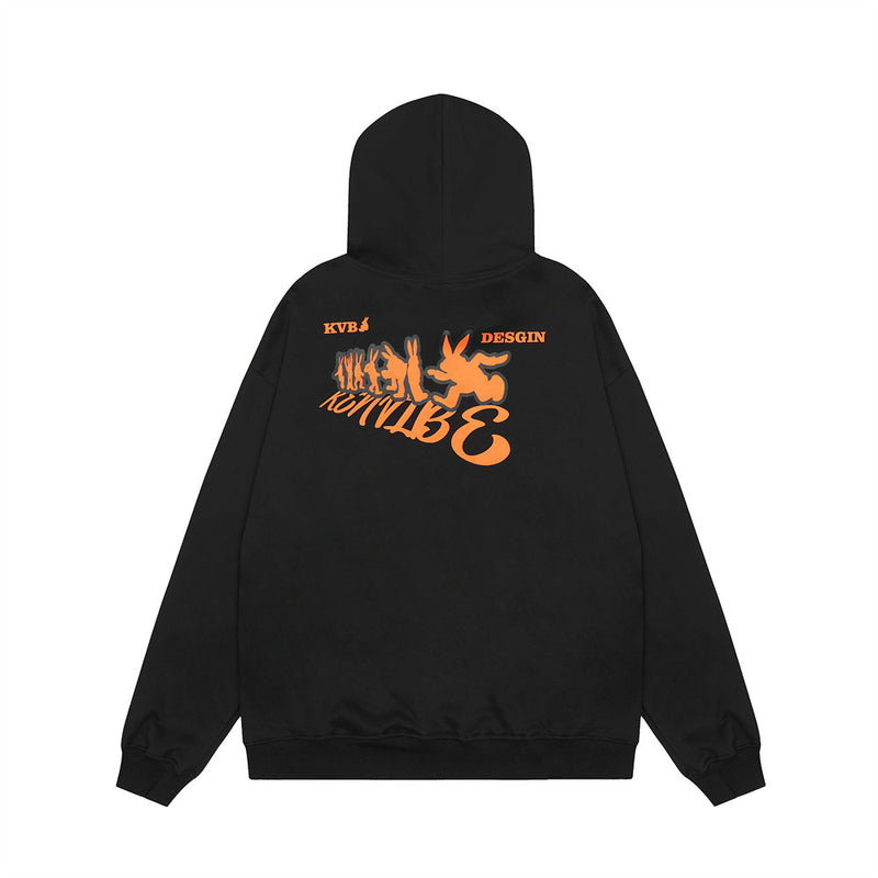 Men Hoodie Printed Hooded Loose Sweater Men's Hiphop Autumn and Winter Head Shirt